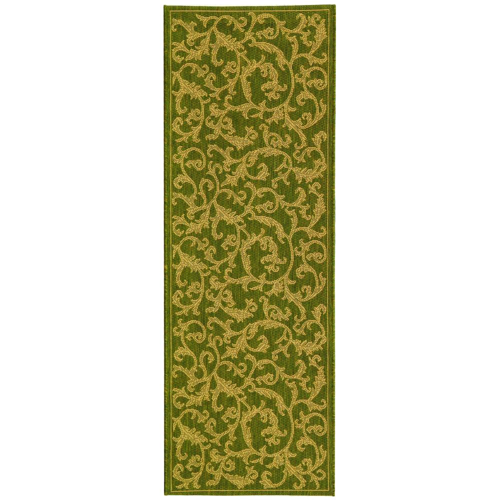 COURTYARD, OLIVE / NATURAL, 2'-3" X 6'-7", Area Rug, CY2653-1E06-27. Picture 1