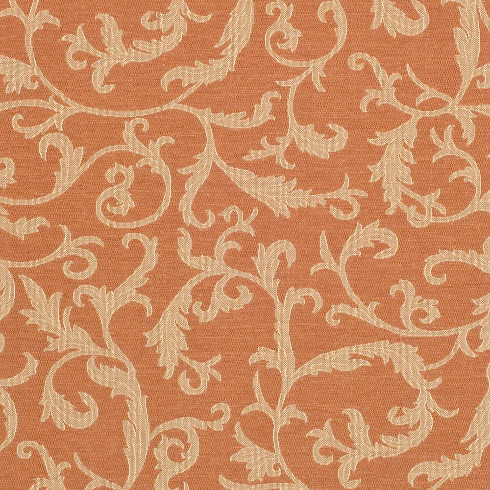COURTYARD, TERRACOTTA/NATURAL, 7'-10" X 7'-10" Square, Area Rug, CY2653-3202-8SQ. Picture 2
