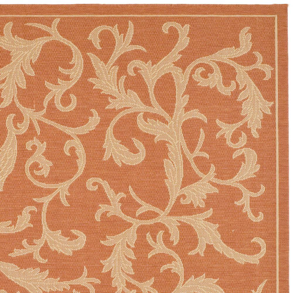 COURTYARD, TERRACOTTA/NATURAL, 7'-10" X 7'-10" Square, Area Rug, CY2653-3202-8SQ. Picture 3