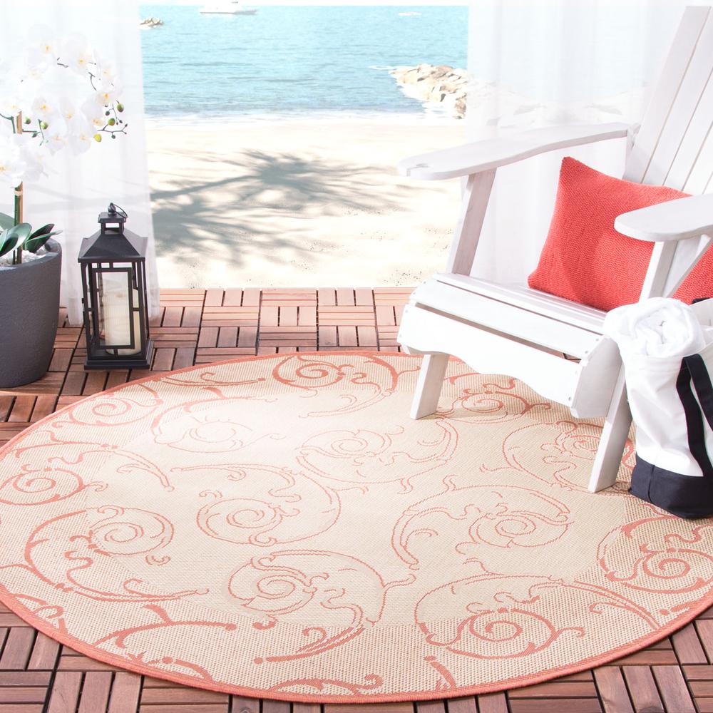 COURTYARD, NATURAL / TERRA, 5'-3" X 5'-3" Round, Area Rug, CY2665-3201-5R. Picture 1