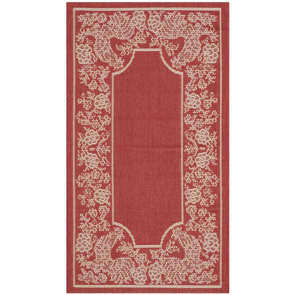 COURTYARD, RED / NATURAL, 2'-7" X 5', Area Rug, CY3305-3707-3. Picture 1