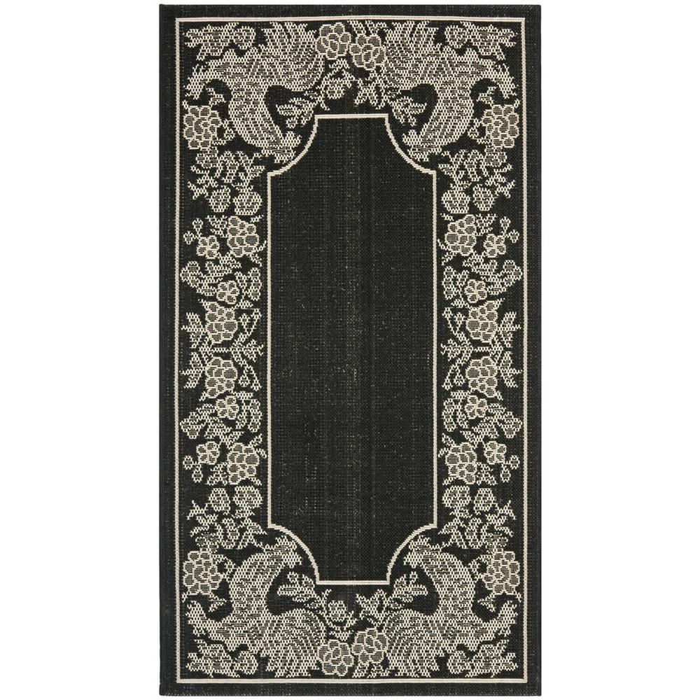 COURTYARD, BLACK / SAND, 2'-7" X 5', Area Rug, CY3305-3908-3. Picture 1