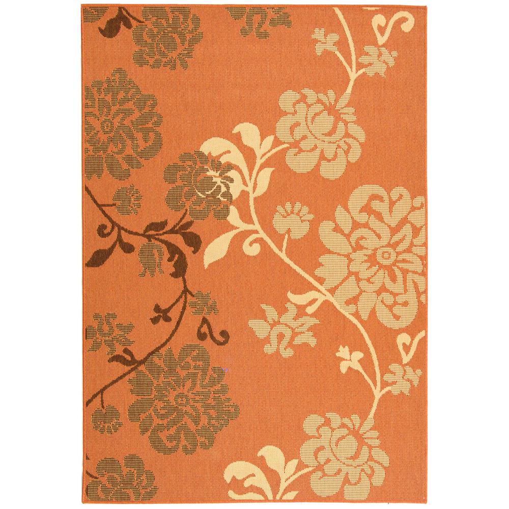 COURTYARD, TERRA NATURAL / BROWN, 6'-7" X 9'-6", Area Rug, CY4027C-6. Picture 1