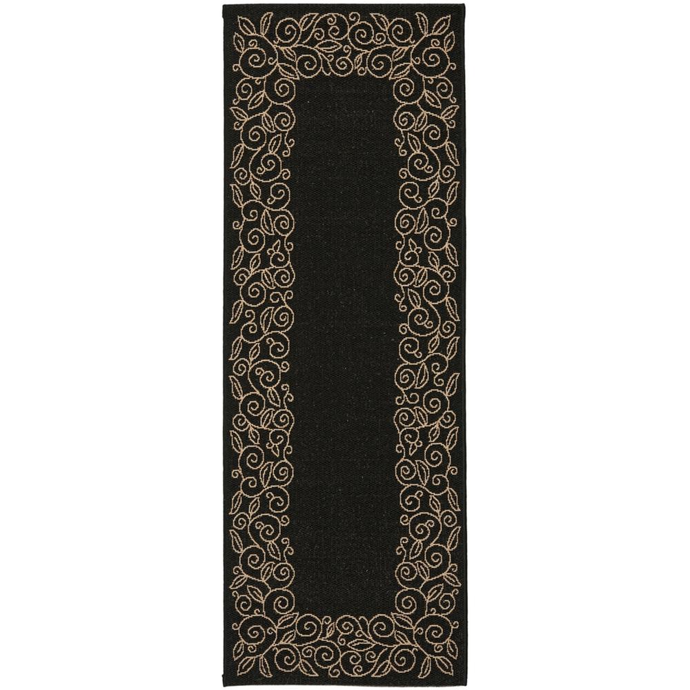 COURTYARD, BLACK / BEIGE, 2'-7" X 8'-2", Area Rug, CY5139D-38. Picture 1
