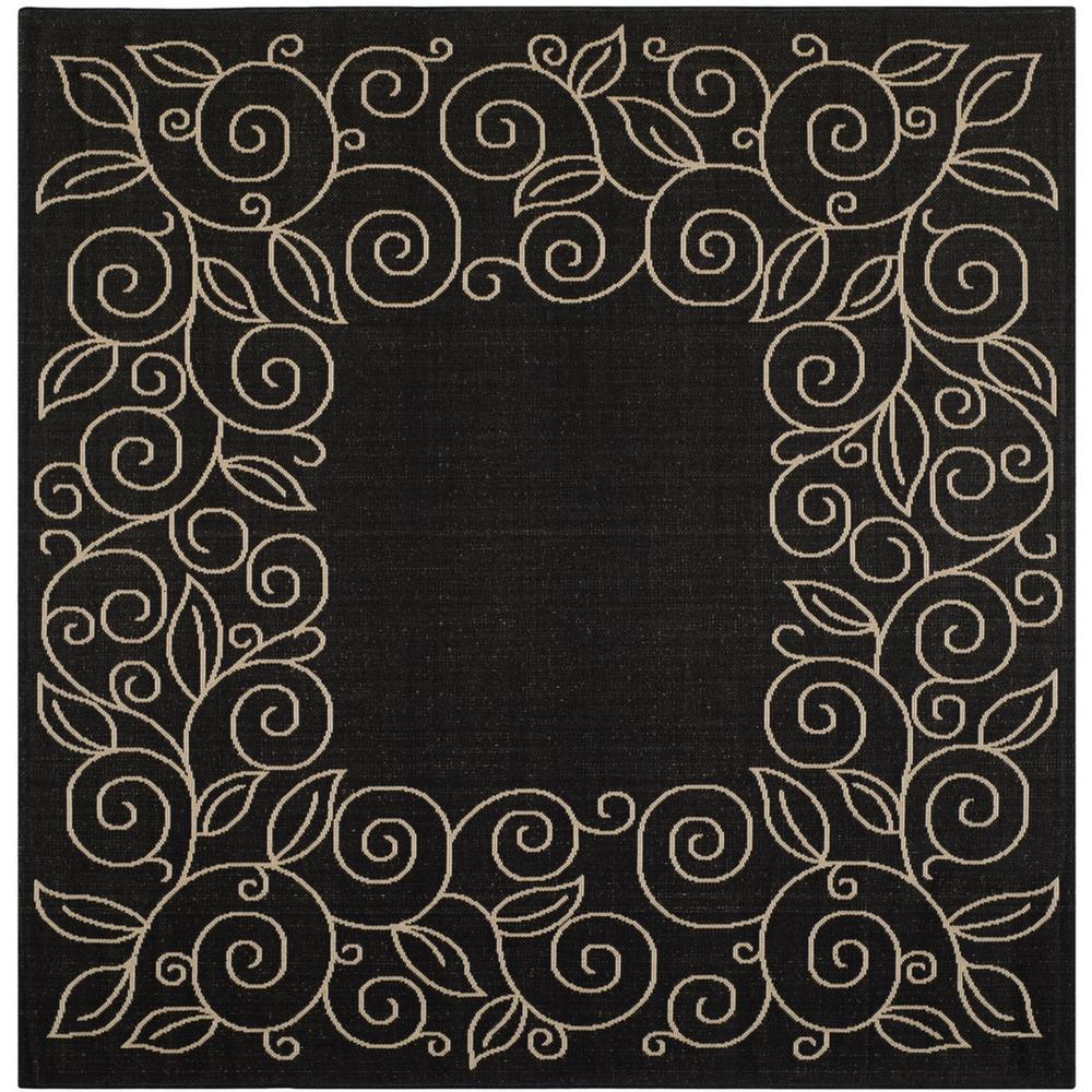 COURTYARD, BLACK / BEIGE, 7'-10" X 7'-10" Square, Area Rug, CY5139D-8SQ. Picture 1