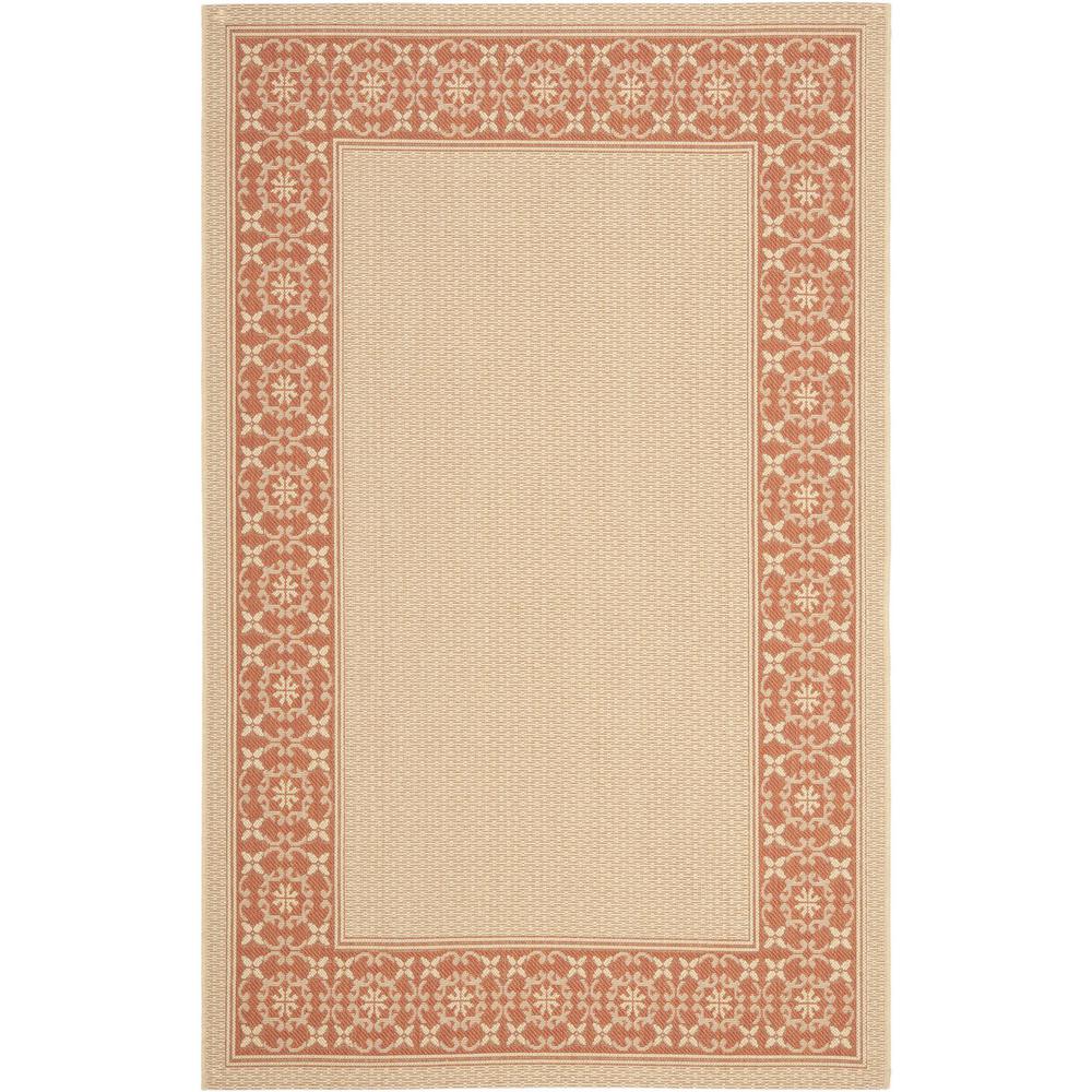 COURTYARD, CREAM / TERRACOTTA, 5'-3" X 7'-7", Area Rug, CY6003-11-5. Picture 1