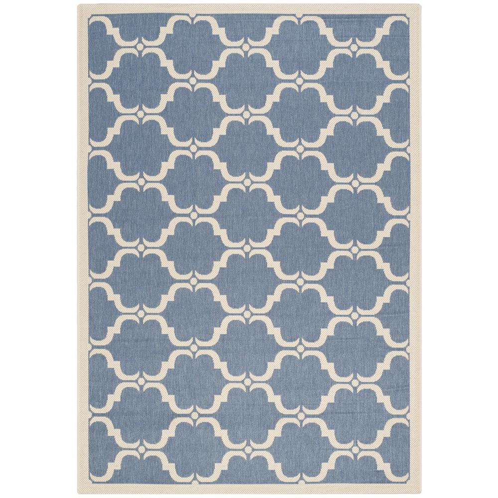 COURTYARD, BLUE / BEIGE, 5'-3" X 7'-7", Area Rug, CY6009-243-5. Picture 1