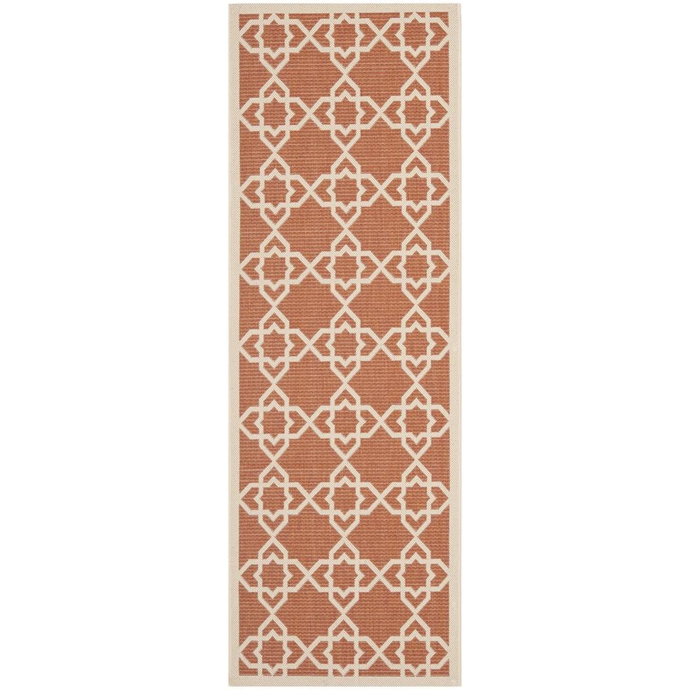 COURTYARD, TERRACOTTA / BEIGE, 2'-3" X 6'-7", Area Rug, CY6032-241-27. Picture 1