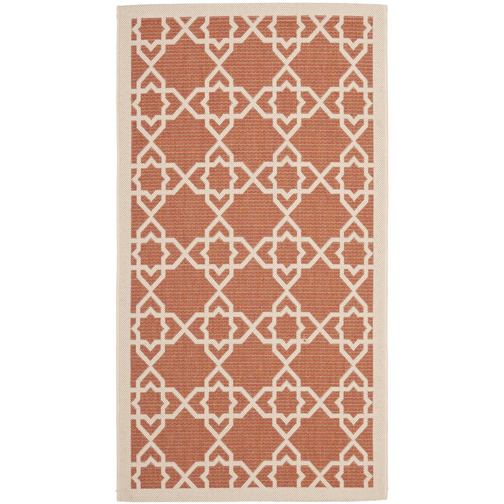 COURTYARD, TERRACOTTA / BEIGE, 2'-7" X 5', Area Rug, CY6032-241-3. Picture 1