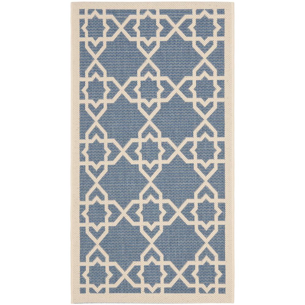 COURTYARD, BLUE / BEIGE, 2'-7" X 5', Area Rug, CY6032-243-3. Picture 1