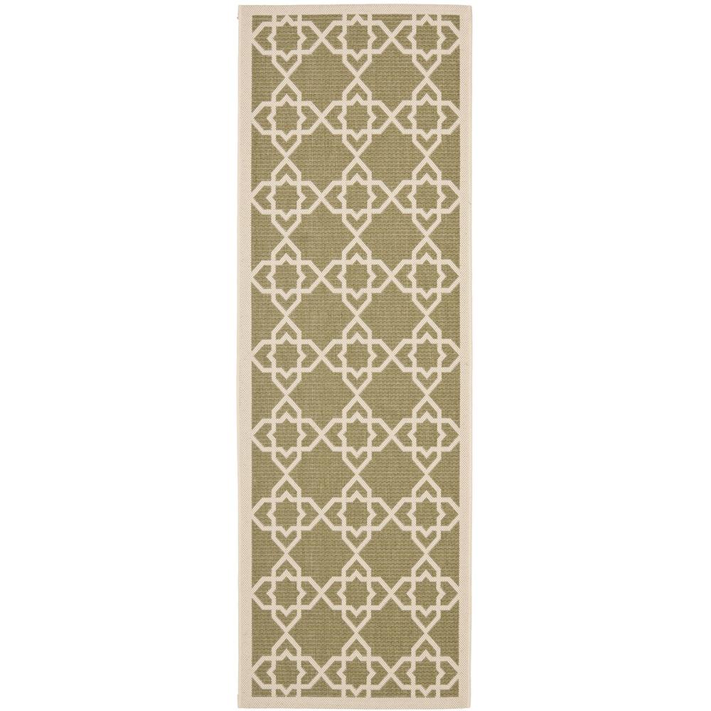 COURTYARD, GREEN / BEIGE, 2'-3" X 6'-7", Area Rug, CY6032-244-27. Picture 1
