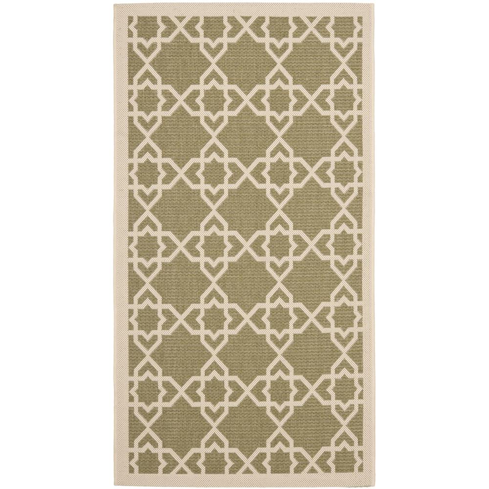 COURTYARD, GREEN / BEIGE, 2'-7" X 5', Area Rug, CY6032-244-3. Picture 1