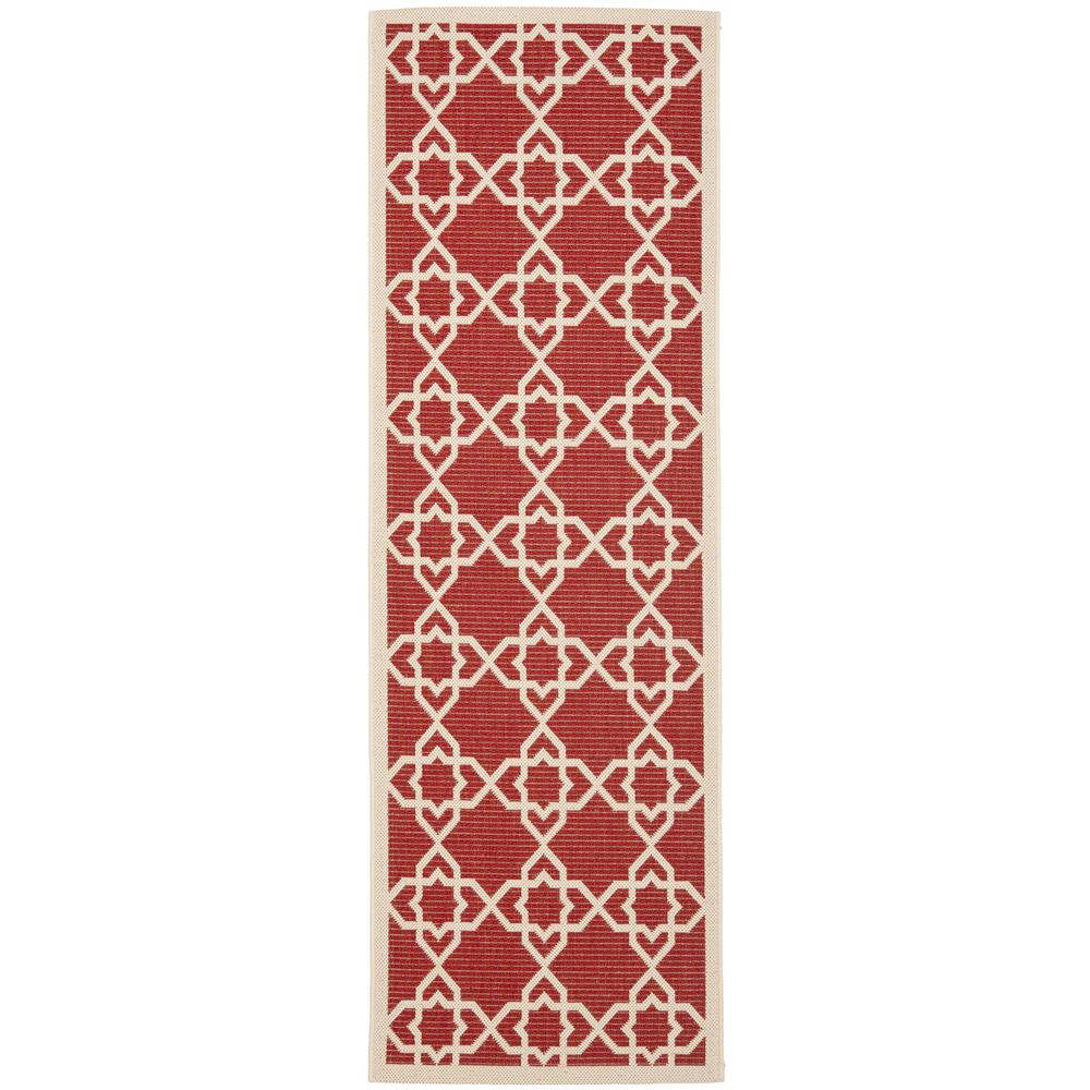COURTYARD, RED / BEIGE, 2'-3" X 12', Area Rug, CY6032-248-212. Picture 1