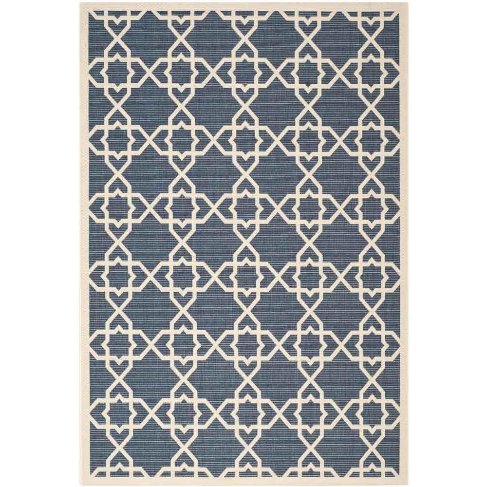 COURTYARD, NAVY / BEIGE, 5'-3" X 7'-7", Area Rug, CY6032-268-5. Picture 1