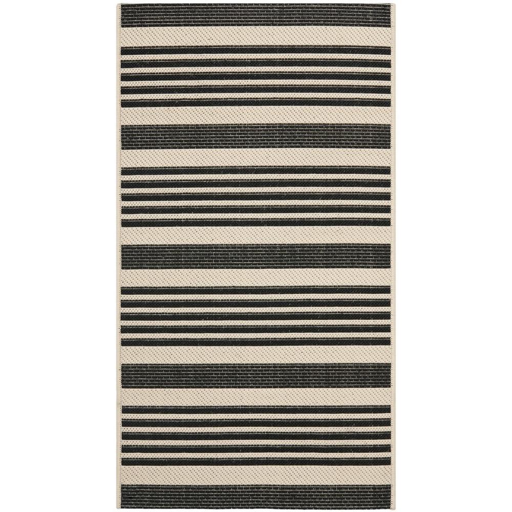 COURTYARD, BLACK / BONE, 2'-7" X 5', Area Rug, CY6062-216-3. Picture 1