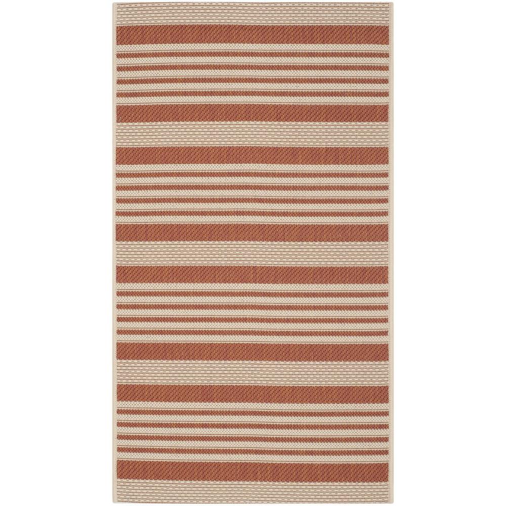 COURTYARD, TERRACOTTA / BEIGE, 2'-7" X 5', Area Rug, CY6062-241-3. Picture 1
