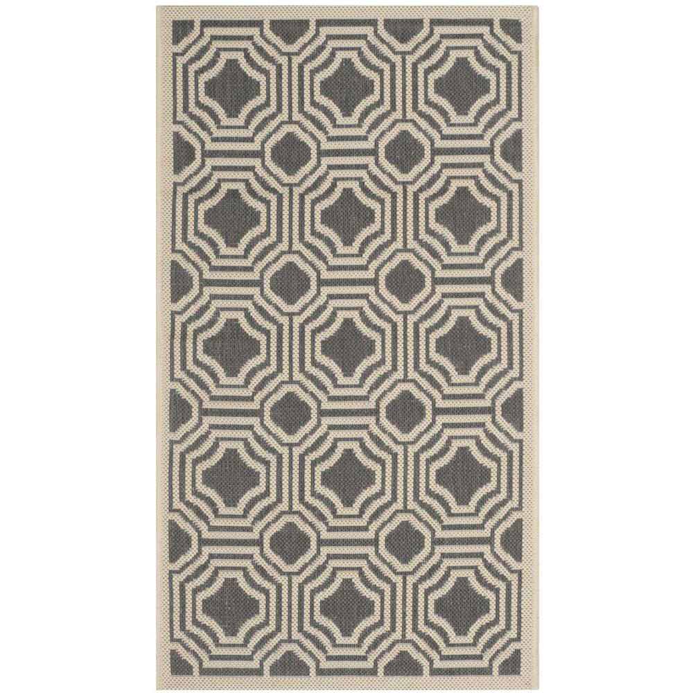 COURTYARD, ANTHRACITE / BEIGE, 2'-7" X 5', Area Rug, CY6112-246-3. Picture 1