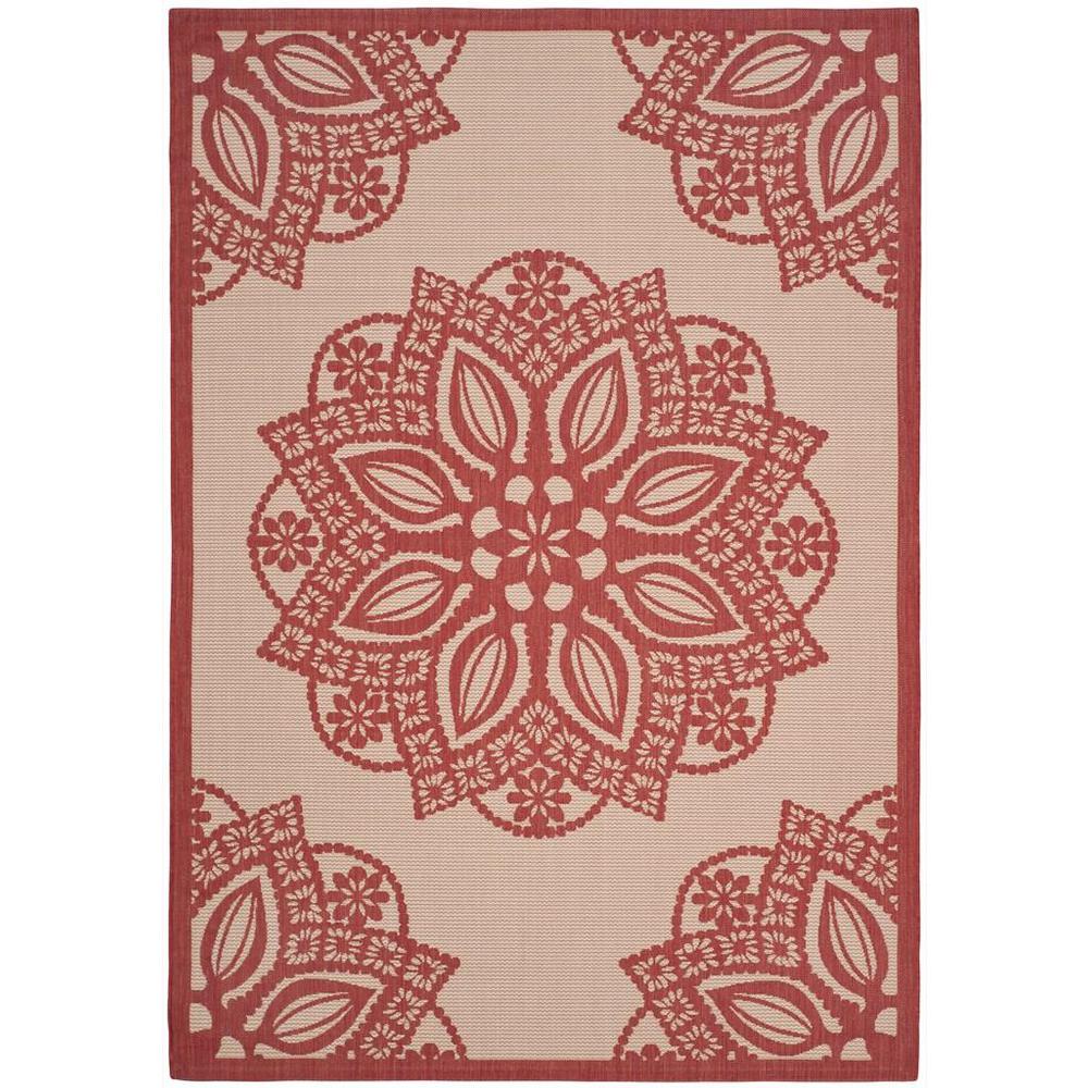 COURTYARD, BEIGE / RED, 5'-3" X 7'-7", Area Rug, CY6139-238-5. Picture 1