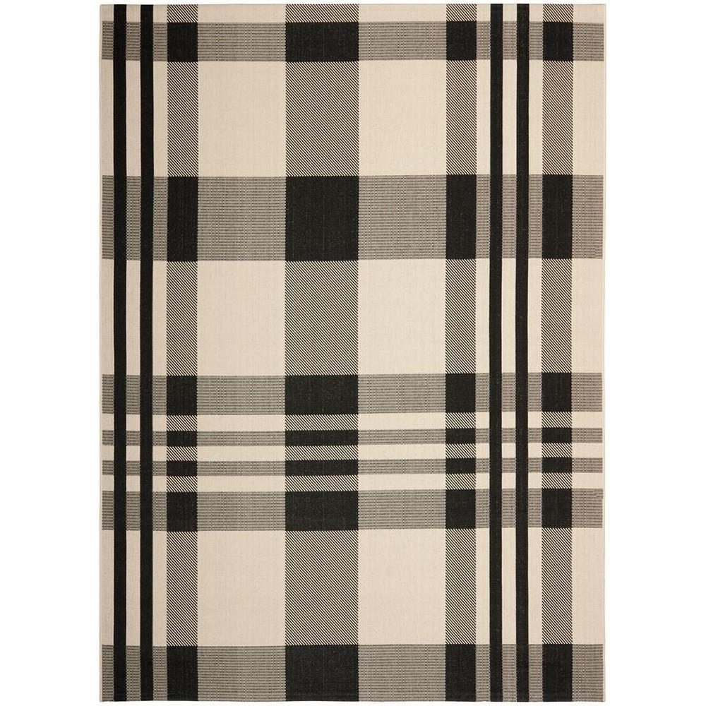 COURTYARD, BLACK / BONE, 9' X 12', Area Rug, CY6201-216-9. Picture 1