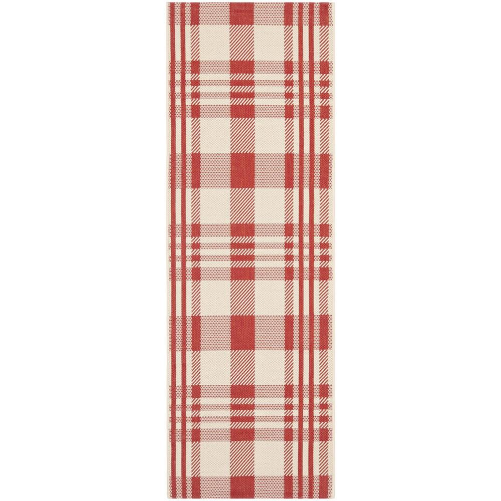 COURTYARD, RED / BONE, 2'-3" X 12', Area Rug, CY6201-238-212. Picture 1