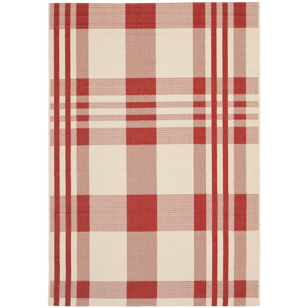 COURTYARD, RED / BONE, 5'-3" X 7'-7", Area Rug, CY6201-238-5. Picture 1