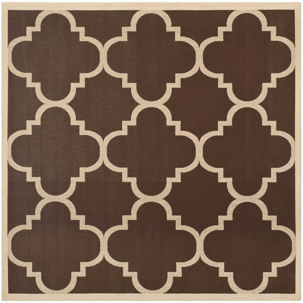 COURTYARD, DARK BROWN, 5'-3" X 5'-3" Square, Area Rug, CY6243-204-5SQ. Picture 1