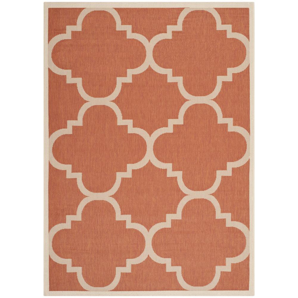 COURTYARD, TERRACOTTA, 5'-3" X 7'-7", Area Rug. Picture 1