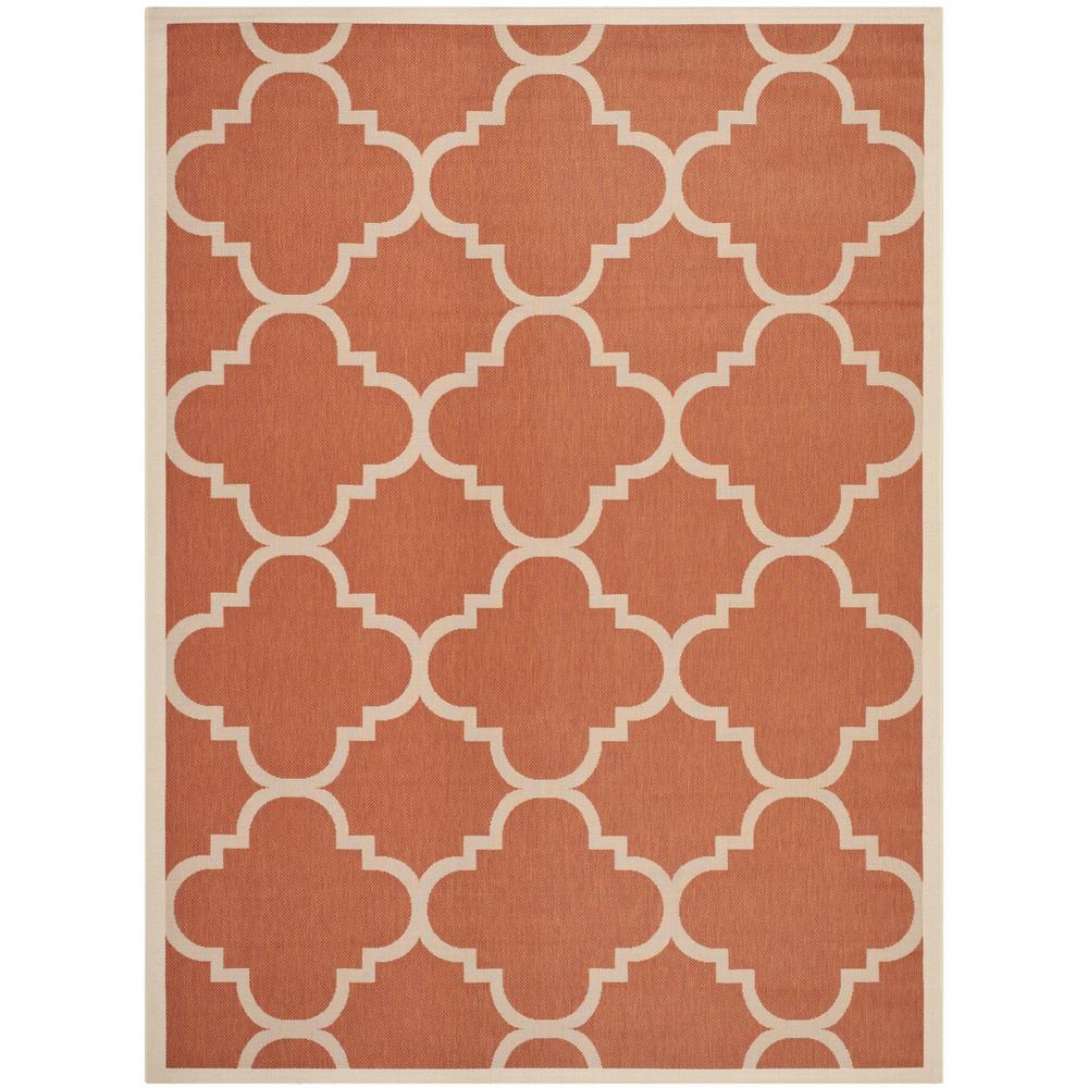 COURTYARD, TERRACOTTA, 9' X 12', Area Rug. Picture 1