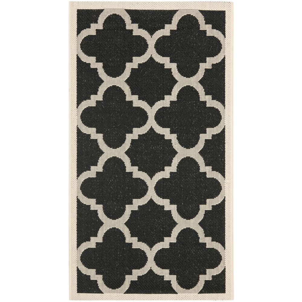 COURTYARD, BLACK / BEIGE, 2'-7" X 5', Area Rug, CY6243-266-3. Picture 1