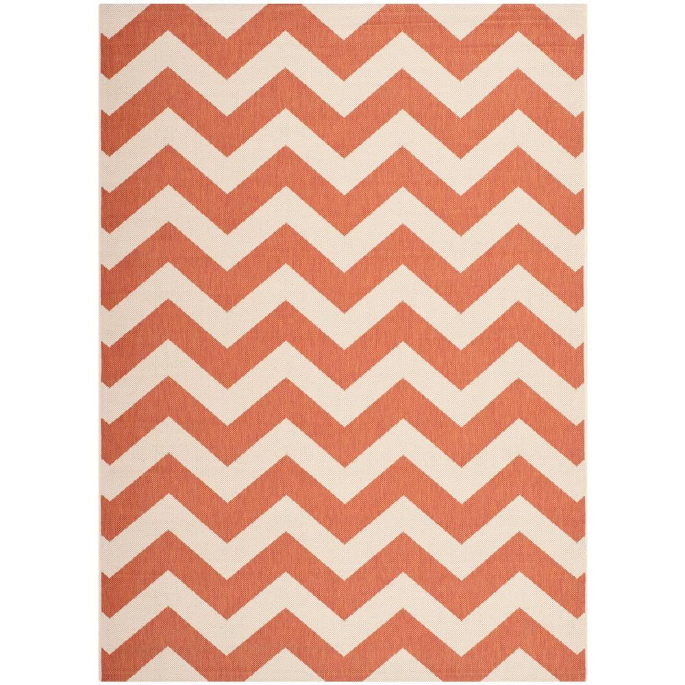 COURTYARD, TERRACOTTA / BEIGE, 6'-7" X 9'-6", Area Rug, CY6244-241-6. Picture 1