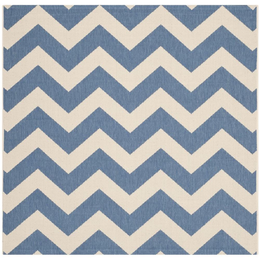 COURTYARD, BLUE / BEIGE, 5'-3" X 5'-3" Square, Area Rug, CY6244-243-5SQ. Picture 1