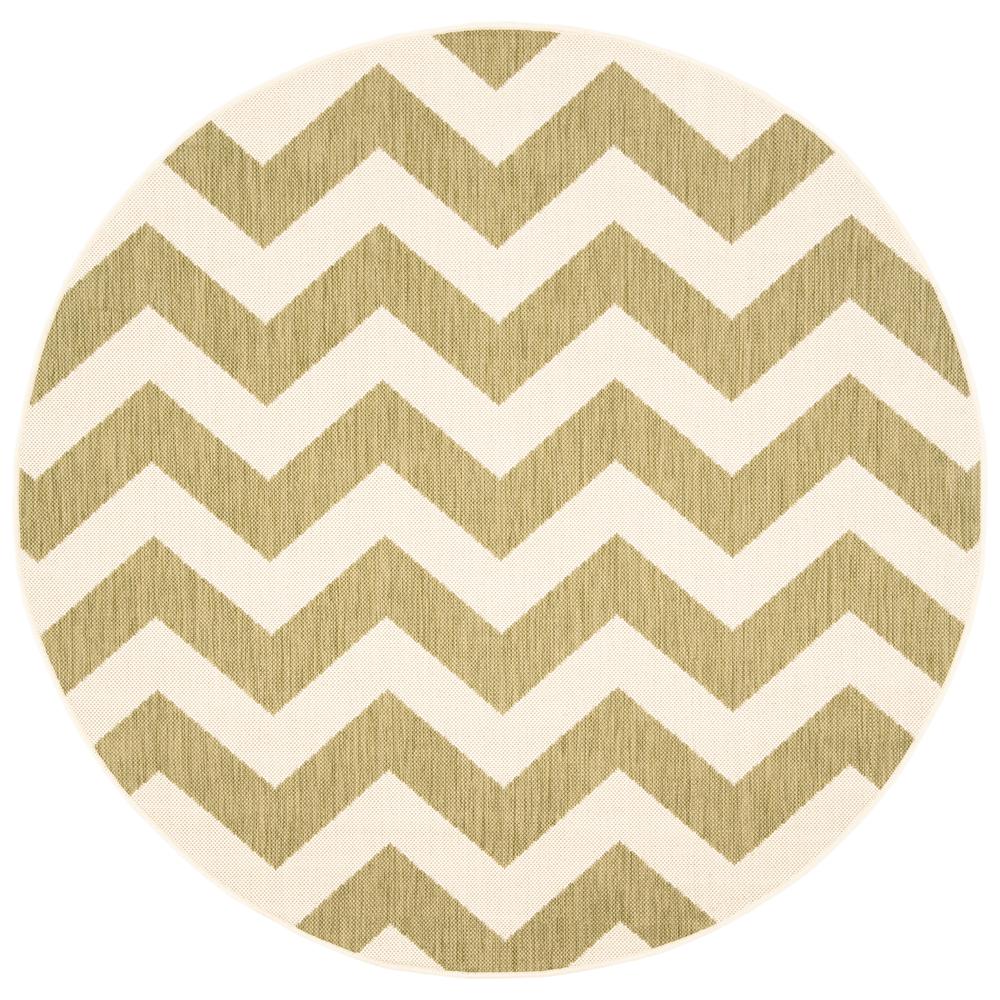 COURTYARD, GREEN / BEIGE, 5'-3" X 5'-3" Round, Area Rug, CY6244-244-5R. Picture 1
