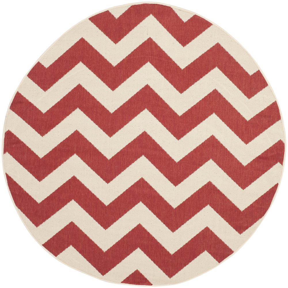 COURTYARD, RED, 5'-3" X 5'-3" Round, Area Rug, CY6244-248-5R. Picture 1