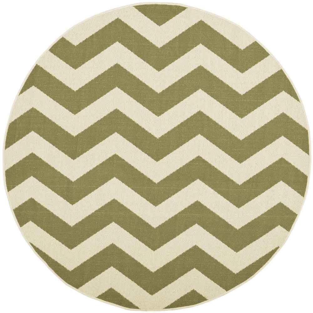 COURTYARD, GREEN / BEIGE, 6'-7" X 6'-7" Round, Area Rug, CY6245-244-7R. Picture 1