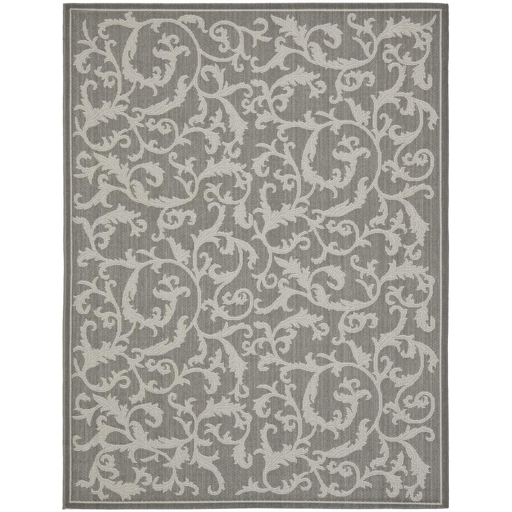 COURTYARD, ANTHRACITE / LIGHT GREY, 9' X 12', Area Rug. Picture 1