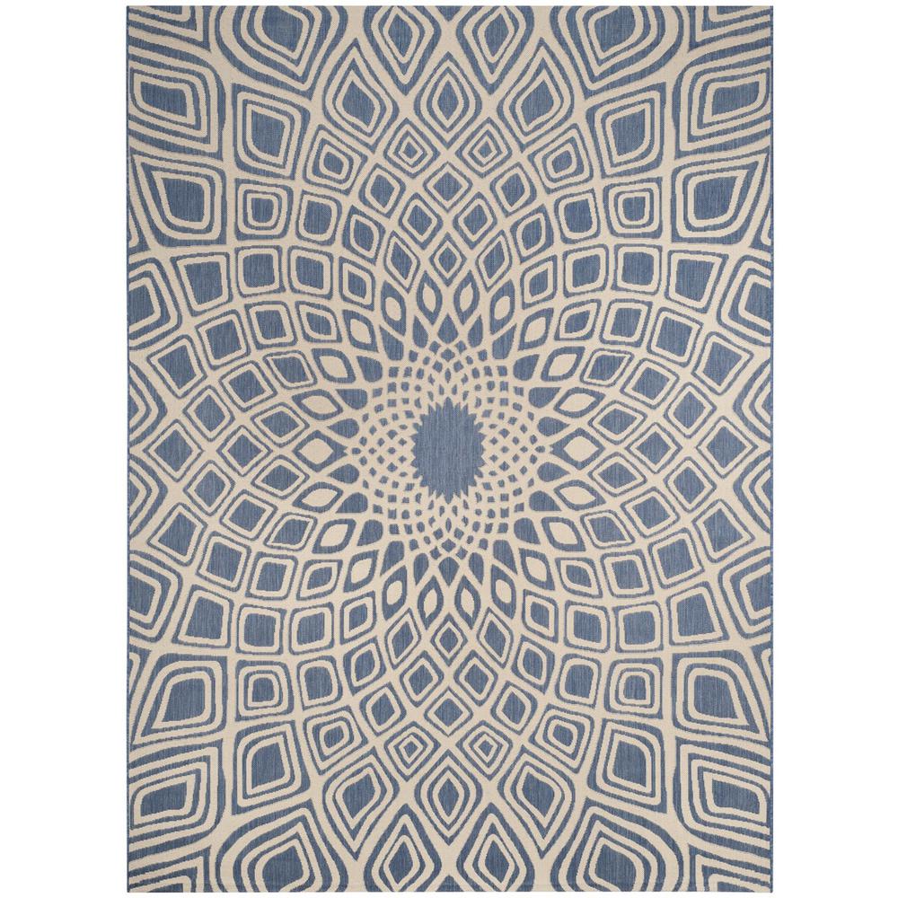 COURTYARD, BLUE / BEIGE, 9' X 12', Area Rug, CY6616-23321-9. Picture 1