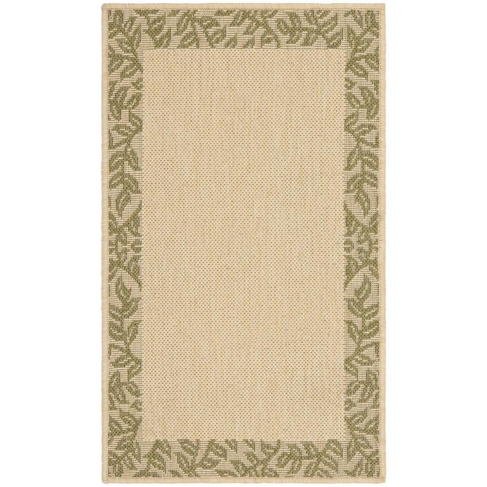 COURTYARD, NATURAL / GREEN, 6'-7" X 9'-6", Area Rug, CY6816-14-6. Picture 1