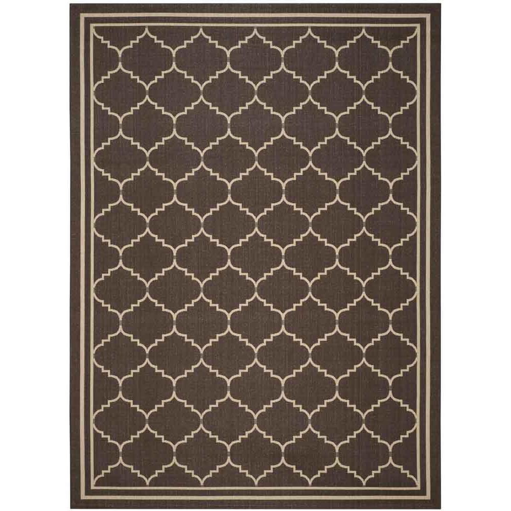 COURTYARD, CHOCOLATE / CREAM, 9' X 12', Area Rug. Picture 1