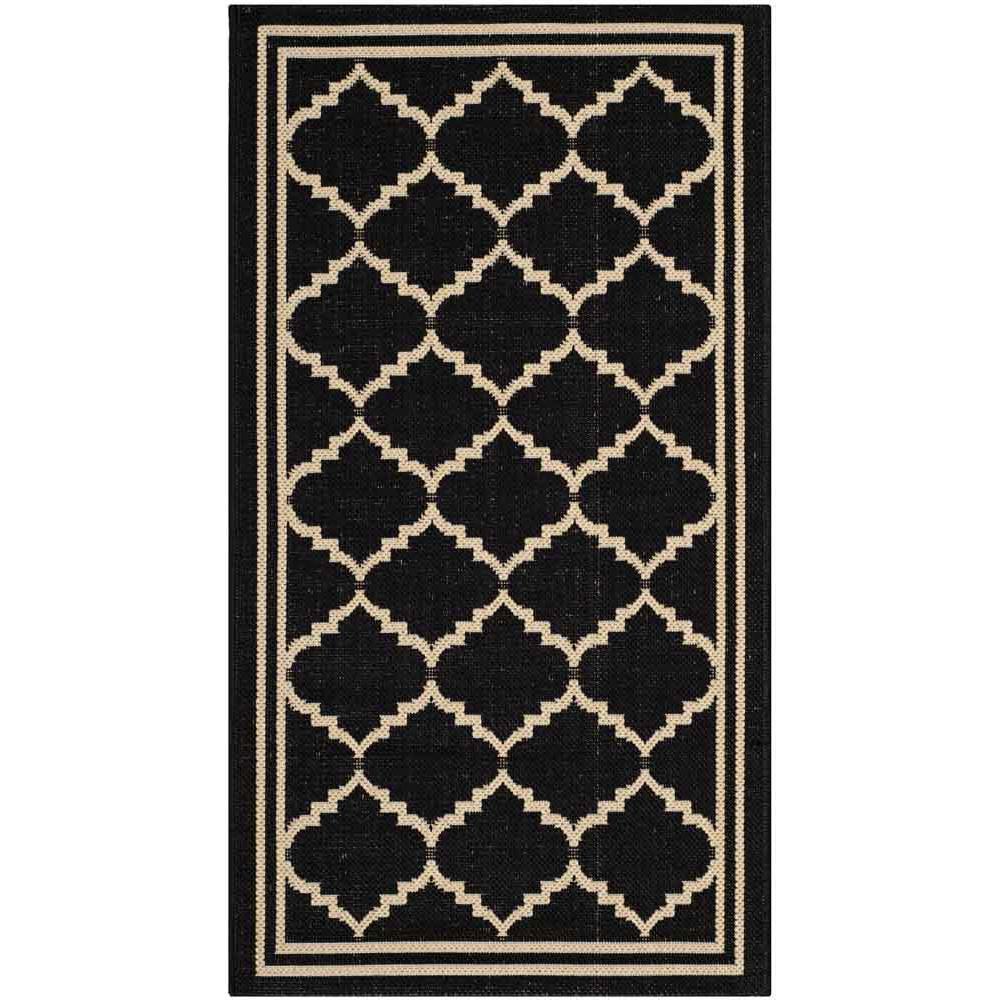 COURTYARD, BLACK / CREME, 2'-7" X 5', Area Rug, CY6889-26-3. Picture 1