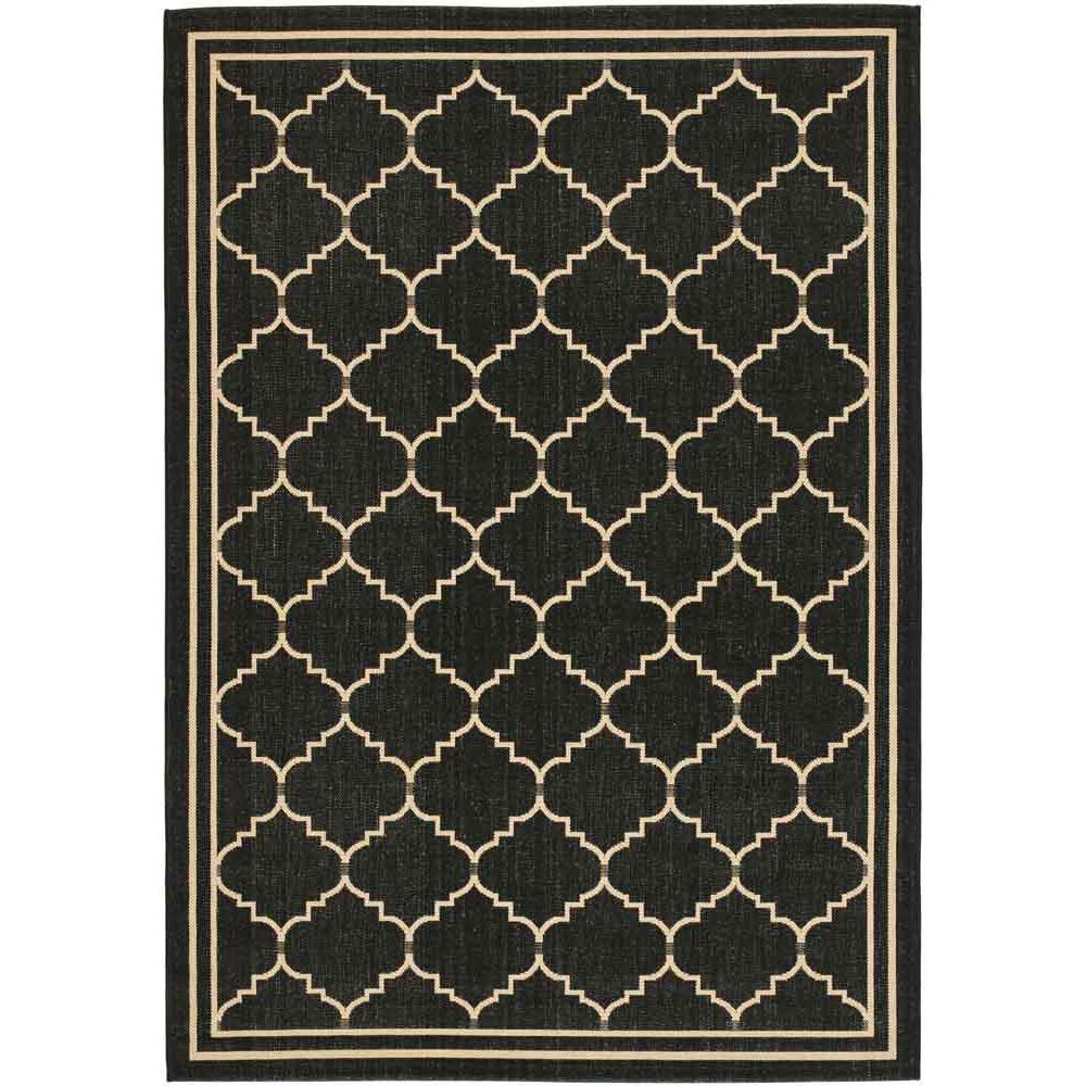 COURTYARD, BLACK / CREME, 5'-3" X 7'-7", Area Rug, CY6889-26-5. Picture 1