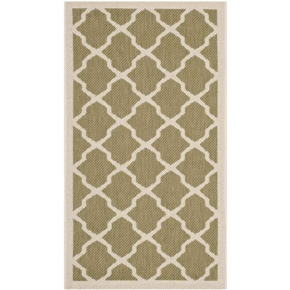 COURTYARD, GREEN / BEIGE, 2'-7" X 5', Area Rug, CY6903-244-3. Picture 1