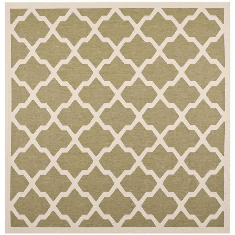 COURTYARD, GREEN / BEIGE, 5'-3" X 5'-3" Square, Area Rug, CY6903-244-5SQ. Picture 1