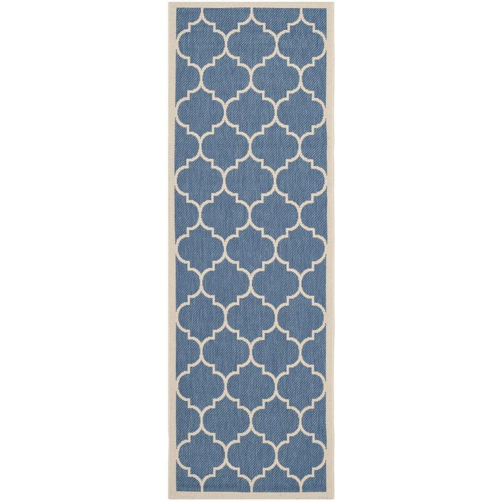 COURTYARD, BLUE / BEIGE, 2'-3" X 12', Area Rug, CY6914-243-212. Picture 1