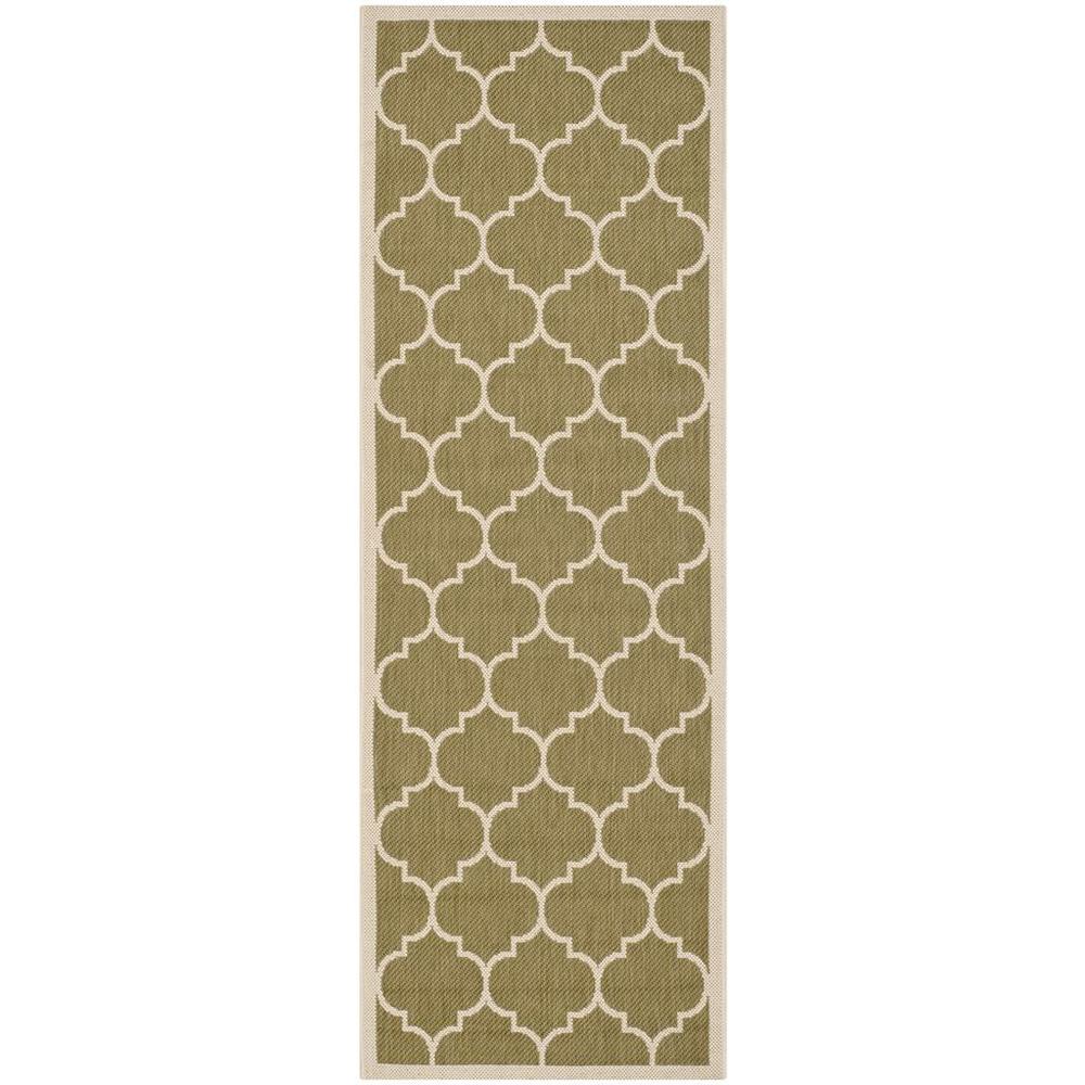 COURTYARD, GREEN / BEIGE, 2'-3" X 6'-7", Area Rug, CY6914-244-27. Picture 1