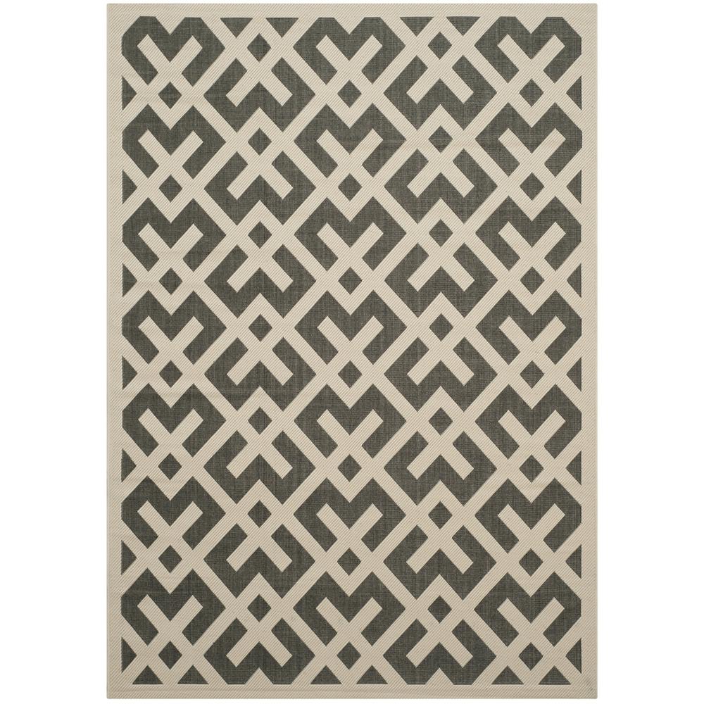 COURTYARD, BLACK / BEIGE, 5'-3" X 7'-7", Area Rug, CY6915-216-5. Picture 1
