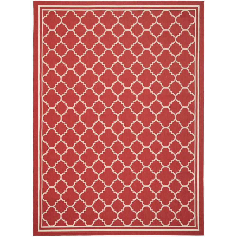 COURTYARD, RED / BONE, 9' X 12', Area Rug, CY6918-248-9. Picture 1