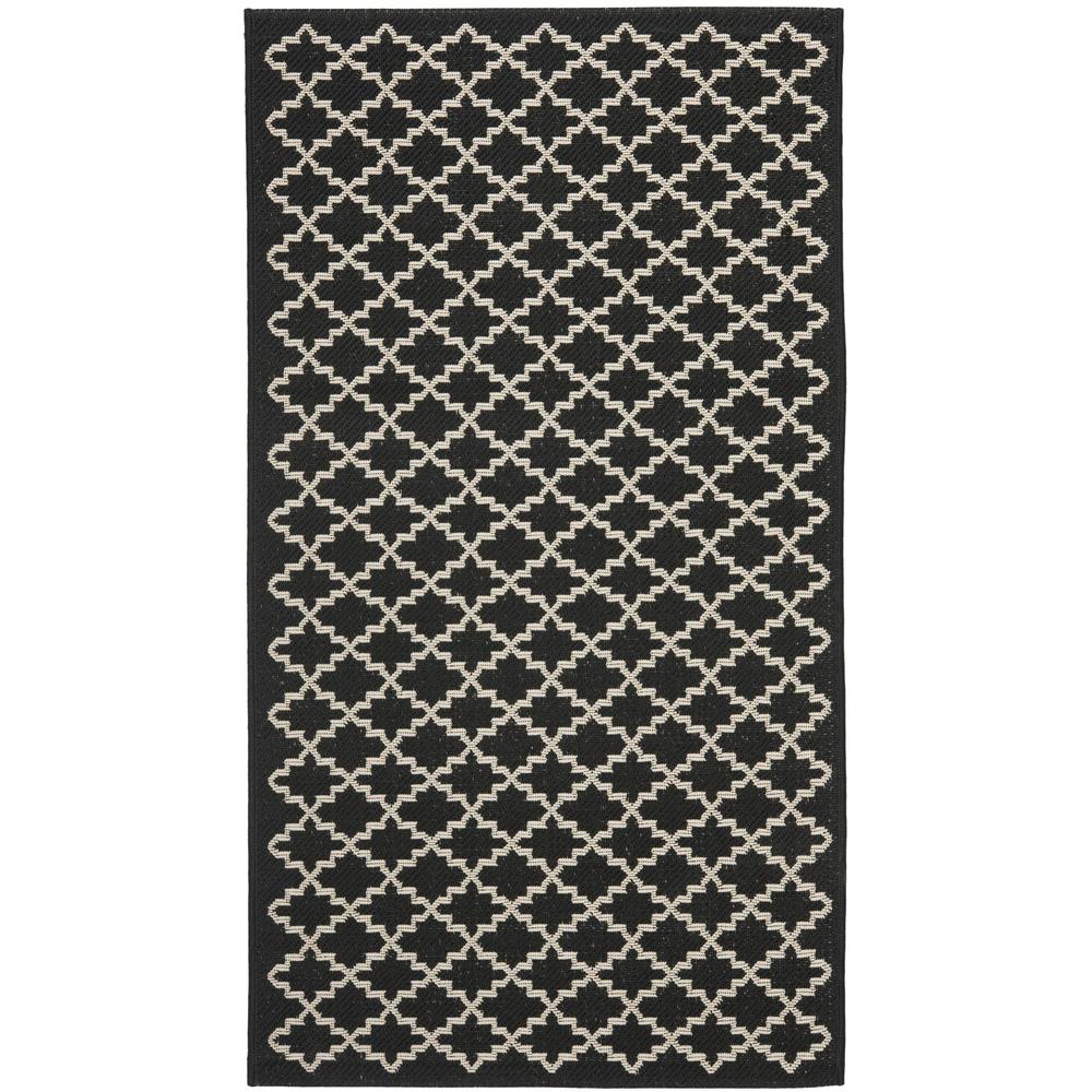 COURTYARD, BLACK / BEIGE, 2'-7" X 5', Area Rug, CY6919-226-3. Picture 1