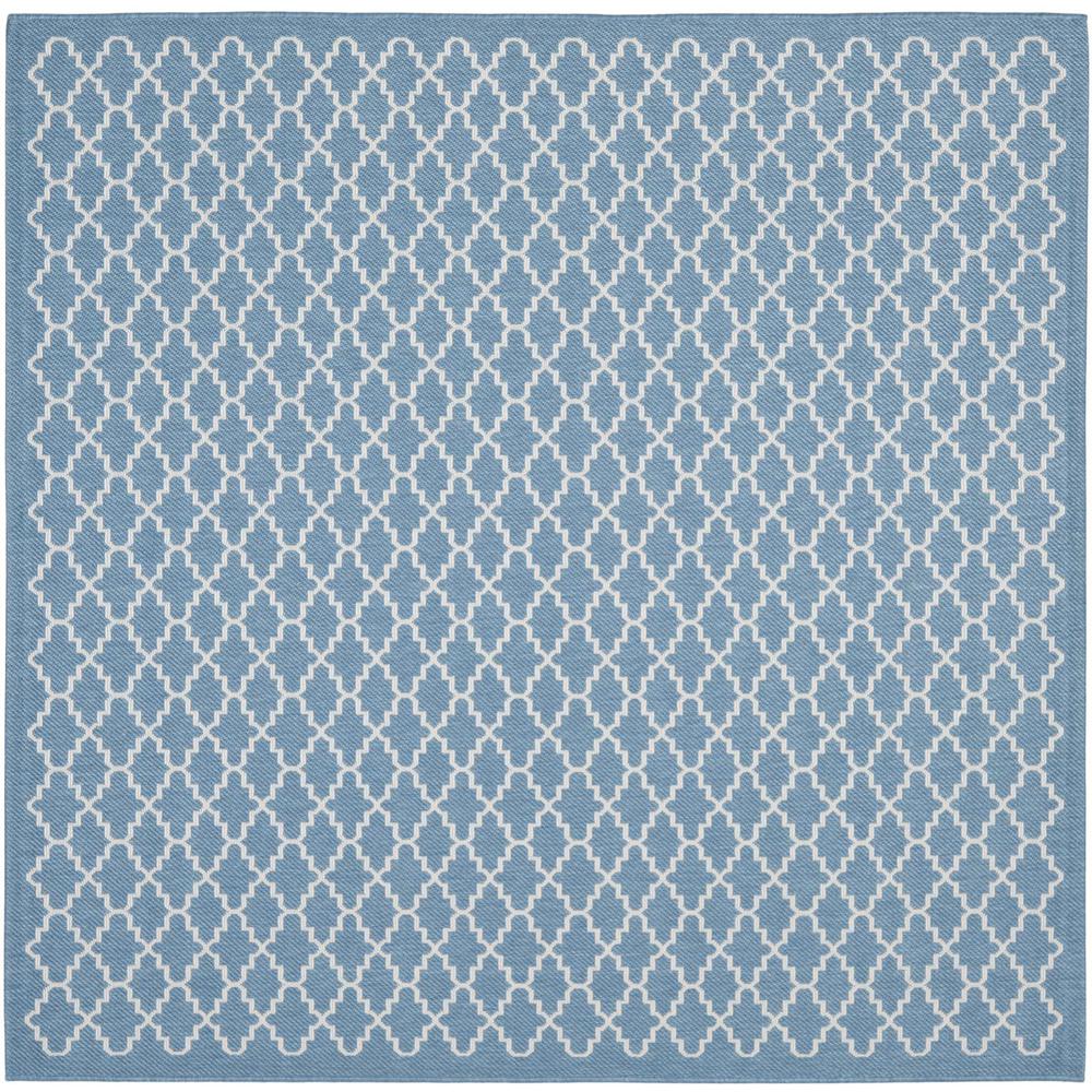 COURTYARD, BLUE / BEIGE, 6'-7" X 6'-7" Square, Area Rug, CY6919-243-7SQ. Picture 1