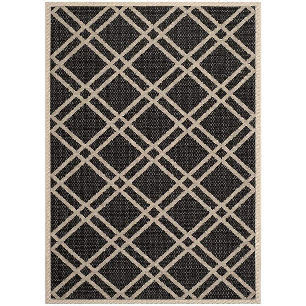 COURTYARD, BLACK / BEIGE, 5'-3" X 7'-7", Area Rug, CY6923-266-5. Picture 1