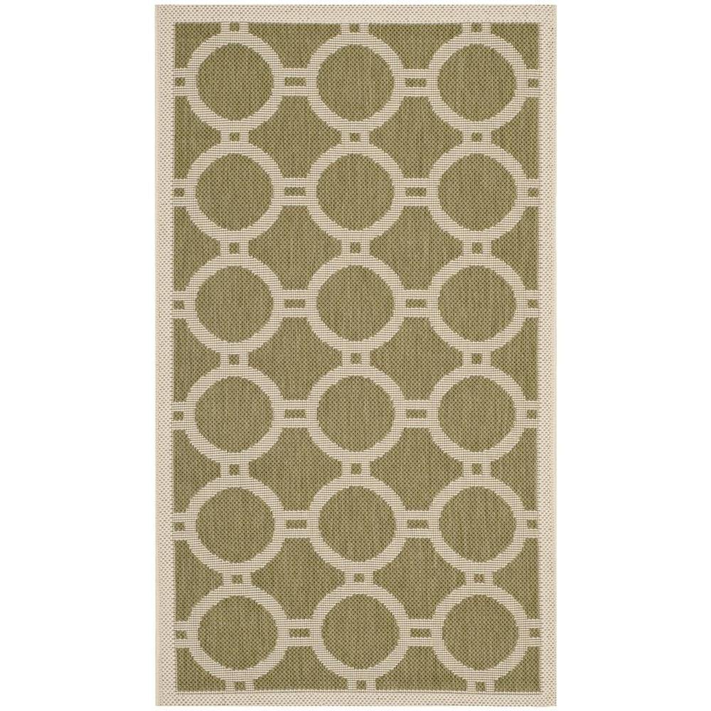 COURTYARD, GREEN / BEIGE, 2'-7" X 5', Area Rug, CY6924-244-3. Picture 1